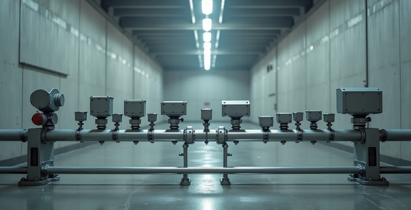 Installation de différents types de capteurs dans un environnement de centrale nucléaire